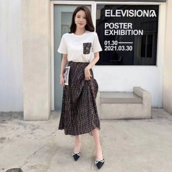 ست تیشرت ودامن fendi